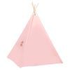 vidaXL Tenda Tipi per Bambini con Borsa Rosa Microfibra 120x120x150cm