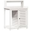 vidaXL Tavolo Invaso con Ripiani Bianco 82,5x50x109,5 cm Massello Pino