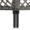 vidaXL Pannello di Recinzione in Polyrattan 2,4x2 m Antracite