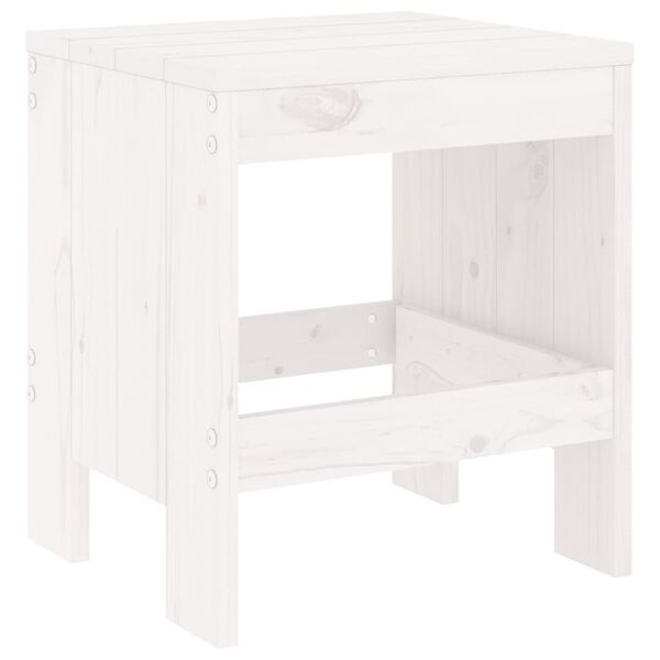 vidaXL Set da Pranzo per Giardino 13pz Bianco Legno Massello di Pino