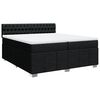 vidaXL Giroletto a Molle con Materasso Nero 200x200 cm in Tessuto