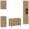 vidaXL Set di Mobili da Bagno da 4 Pezzi ALKMAAR Rovere Artigianale