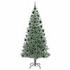 vidaXL Albero di Natale Artificiale Imbiancato con Luci LED 210 cm