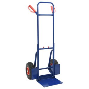 vidaXL Carrello Pieghevole Estensibile Blu e Rosso 49,5 x 53 x 114 cm