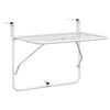 vidaXL Tavolo da Balcone Bianco 60x40 cm in Acciaio
