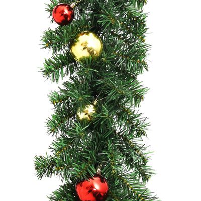 vidaXL Ghirlanda di Natale Decorata con Palline e Luci a LED 20 m