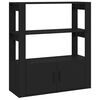 vidaXL Credenza Nera 80x30x90 cm in Legno Multistrato