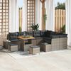 vidaXL Set Divano da Giardino 12 pcs Grigio chiaro e grigio scuro