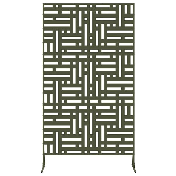vidaXL Schermo per Privacy Oliva 100 x 50 x 180 cm Acciaio