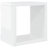 vidaXL Mensole Parete a Cubo 4 pz Bianco Lucido 22x15x22 cm