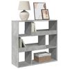 vidaXL Libreria/Divisorio Grigio Cemento 100x33x94,5 cm