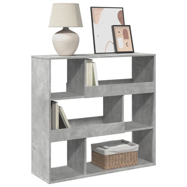 vidaXL Libreria/Divisorio Grigio Cemento 100x33x94,5 cm
