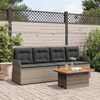 vidaXL Set Divani da Giardino 3 pz con Cuscini in Polyrattan Grigio