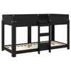 vidaXL Letto a Castello per Bambini Rovere Nero 100 x 190 cm