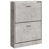 vidaXL Scarpiera Grigio Cemento 59x17x81 cm in Legno Multistrato