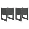 vidaXL Fioriere 2 pz Grigio 40x40x52,5 cm in Legno Massello di Pino