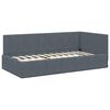 vidaXL Struttura Letto Angolare con Materasso 2 pcs Grigio Velluto