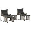 vidaXL Set di Mobili da Esterno 11 pcs Grigio e Grigio Scuro