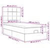 vidaXL Struttura Letto Pouf con Materassi 80x200 cm Velluto