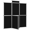 vidaXL Parete Pieghevole 8 Pannelli con Tavolo 181x200 cm Nera
