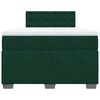 vidaXL Giroletto a Molle con Materasso Verde Scuro 140x190 cm Velluto