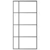 vidaXL Porta Scorrevole in Vetro ESG e Alluminio 102,5x205 cm Nera