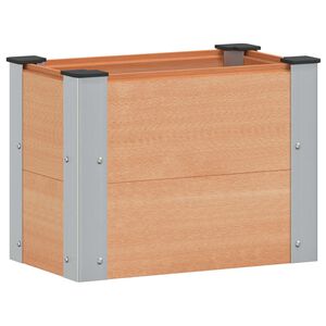 vidaXL Letto rialzato da giardino Marrone 50 x 30 x 36 cm alluminio