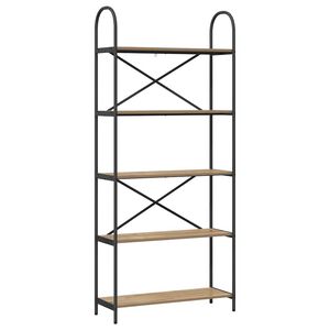 vidaXL Libreria Rovere artigianale 80 x 30 x 183 cm Legno multistrato