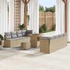 vidaXL Set Divano da Giardino Beige e Grigio Chiaro 80 x 80 x 71 cm