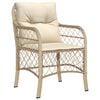 vidaXL Set da Pranzo da Giardino 5 pz con Cuscini Beige in Polyrattan