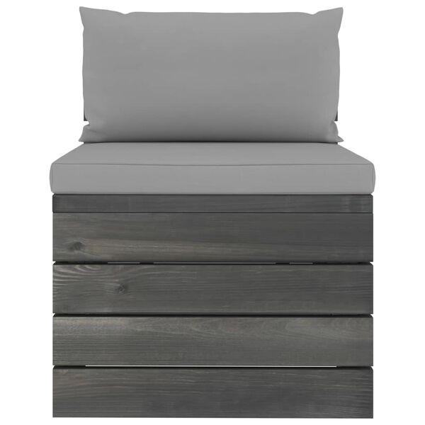 vidaXL Set Divani da Giardino su Pallet 2 pz con Cuscini Massello Pino