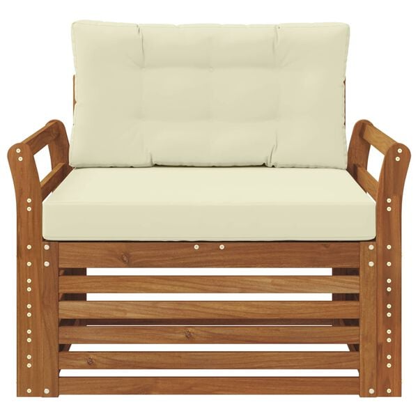 vidaXL Set di divani da esterno Legno di Acacia Massello e Poliestere