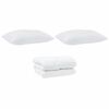 vidaXL Piumone con Cuscini 3 pcs Bianco Microfibra e Piuma d'Oca