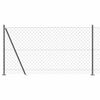 vidaXL Recinzione a maglie con base in cemento 10 x 1,2 m Grigio Rete