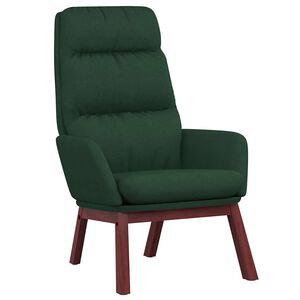 vidaXL Sedia Relax Verde Scuro in Tessuto