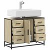vidaXL Mobile Lavabo Bagno Rovere Sonoma 60x30x60 cm Legno Multistrato
