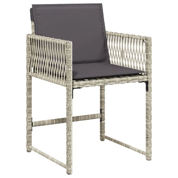 vidaXL Set da Pranzo da Giardino 17pz con Cuscini Grigio in Polyrattan