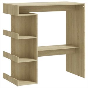 vidaXL Tavolo Bar con Ripiani Rovere Sonoma 100x50x101,5 cm Truciolato