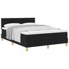 vidaXL Letto box spring con materasso Nero 160 x 200 cm Tessuto