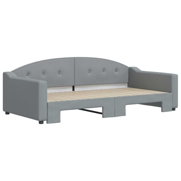 vidaXL Divano Letto con Letto Estraibile Grigio Chiaro 100x200 Tessuto