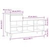 vidaXL Scarpiera Rovere Marrone 102x36x60 cm in Legno Multistrato