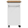 vidaXL Carrello da Cucina BODO Bianco e Marrone 67,5x45x80 cm