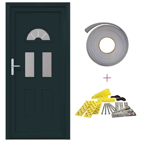 vidaXL Porta Ingresso Bianca 110x210 cm in PVC