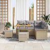 vidaXL Set Divano da Giardino 8 pcs Beige polyrattan