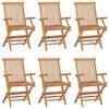vidaXL Sedie pieghevoli, 6 pezzi, in legno massello di teak