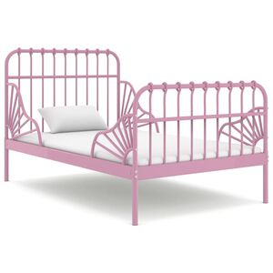 vidaXL Giroletto Estendibile Rosa in Metallo 80x130/200 cm
