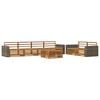 vidaXL Set di divani da esterno 7 pz Naturale Legno di Acacia Massello