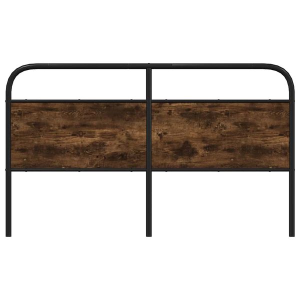 vidaXL Testiera Rovere Fumo 160 cm in Acciaio e Legno Multistrato