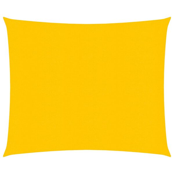 vidaXL Vela Parasole 160 g/m&sup2; Quadrata Giallo 4x4 m in HDPE