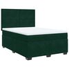 vidaXL Giroletto a Molle con Materasso Verde Scuro 140x200 cm Velluto